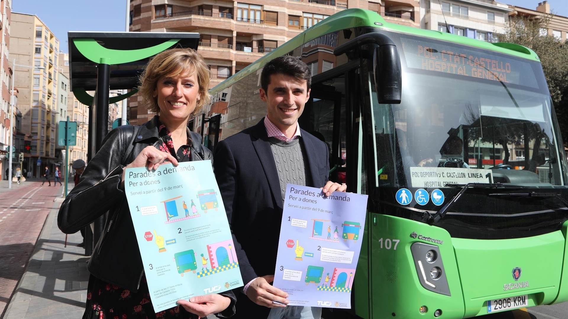El autobús urbano entre Castelló y el Grau incorpora las paradas a demanda para mujeres
