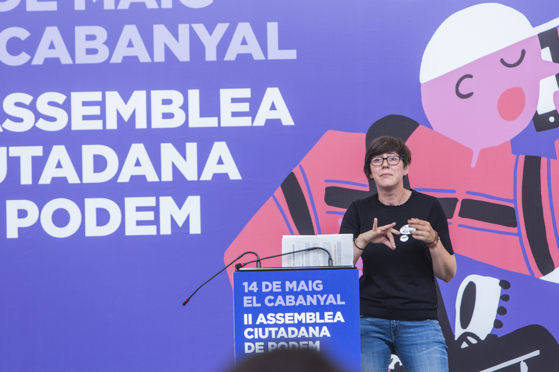 Pilar Lima en la anterior Asamblea Ciudadana. Foto: EVA MAÑEZ - 