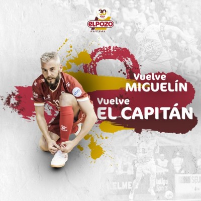 Miguelín Sayago, capitán de ElPozo, vuelve a filas para recibir al Industrias Santa Coloma