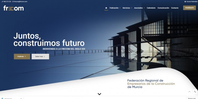 Frecom mejora y amplía la oferta de servicios en la nueva web de los constructores