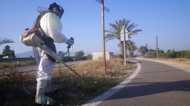 El carril bici entre El Raal y La Contraparada se pone guapo