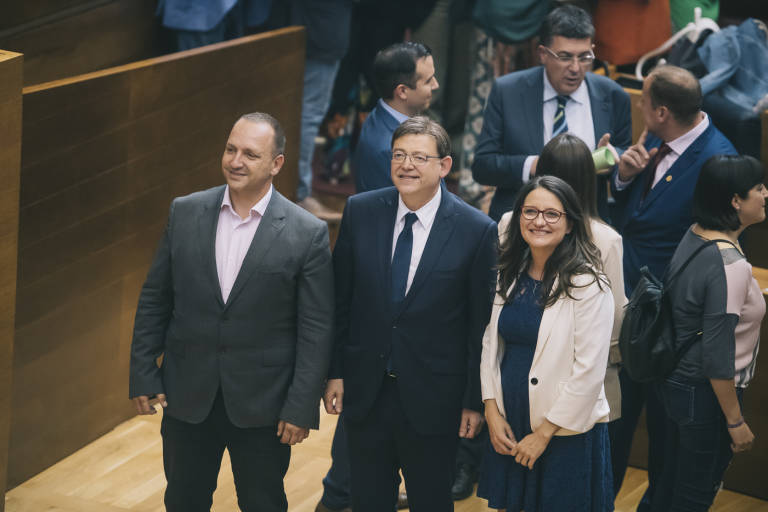  Rubén Martínez Dalmau, Ximo Puig y Mónica Oltra.Foto:KIKE TABERNER - 
