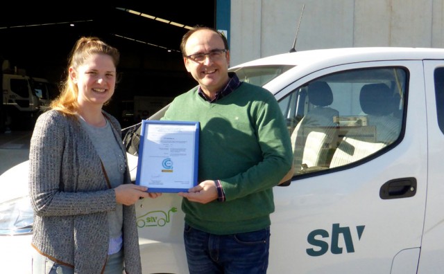 STV Gestión recibe su certificación por la reducción de gases de efecto invernadero