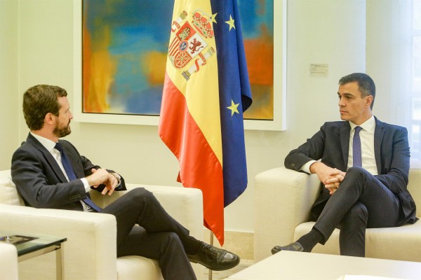Sánchez y Casado se reúnen hoy para hablar de Cataluña y sobre la renovación del CGPJ