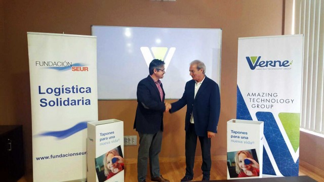 Verne Group se suma a la campaña 'Tapones para una nueva vida' de Fundación SEUR