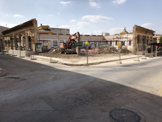 Las obras del Museo Minero de La Unión siguen paradas y los escombros buscan sitio 