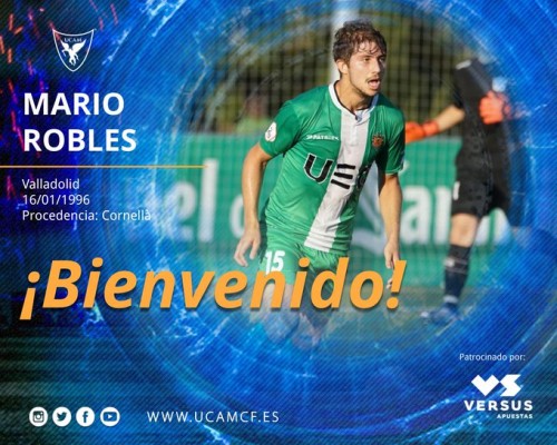 El UCAM CF no cesa en el mercado invernal e incorpora a Mario Robles