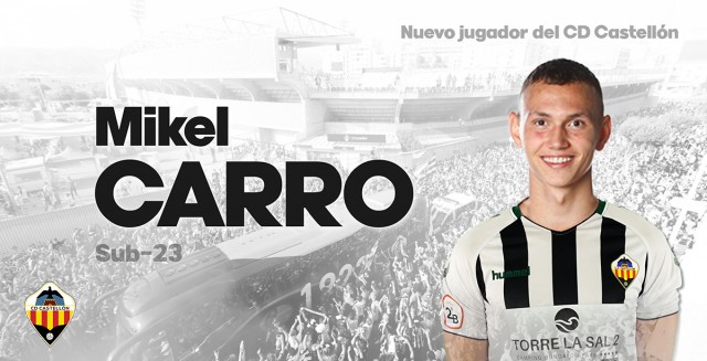El Castellón refuerza su medular con Mikel Carro tras vender a Calavera al Atlético de Madrid