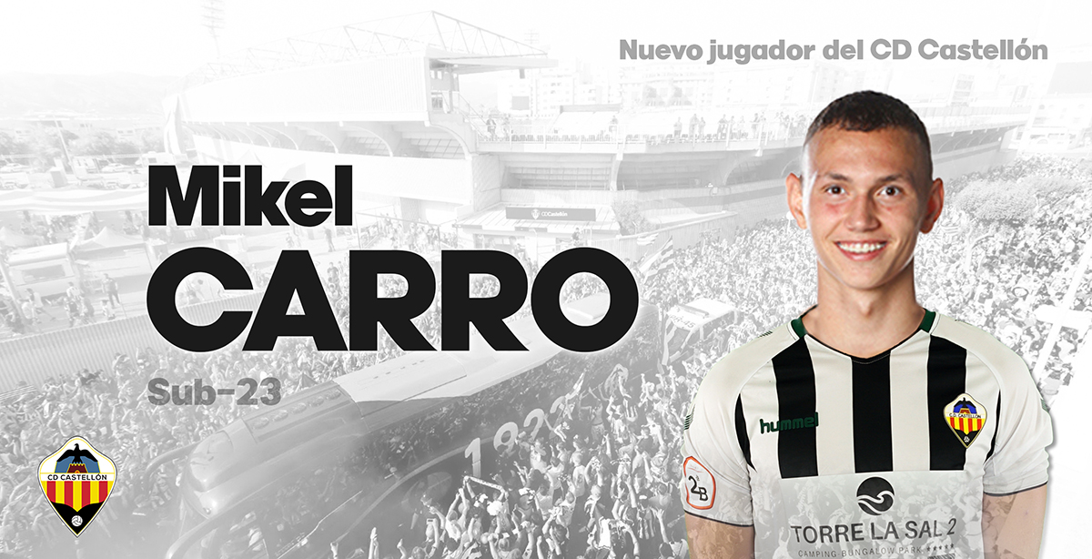 El Castellón refuerza su medular con Mikel Carro tras vender a Calavera al Atlético de Madrid