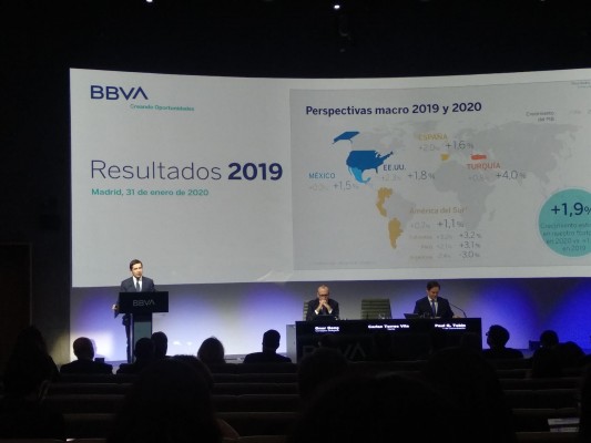  BBVA suprimirá 160 oficinas y 600 empleos este año, pero no presentará un ERE