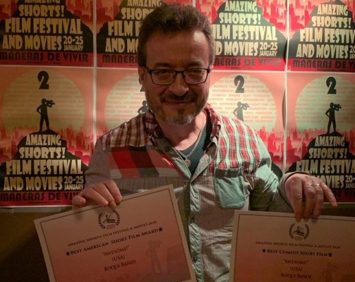 Roque Baños triunfa como escritor y director del corto 'Awesome!' en el Amazing Shorts Film Festival and Movies