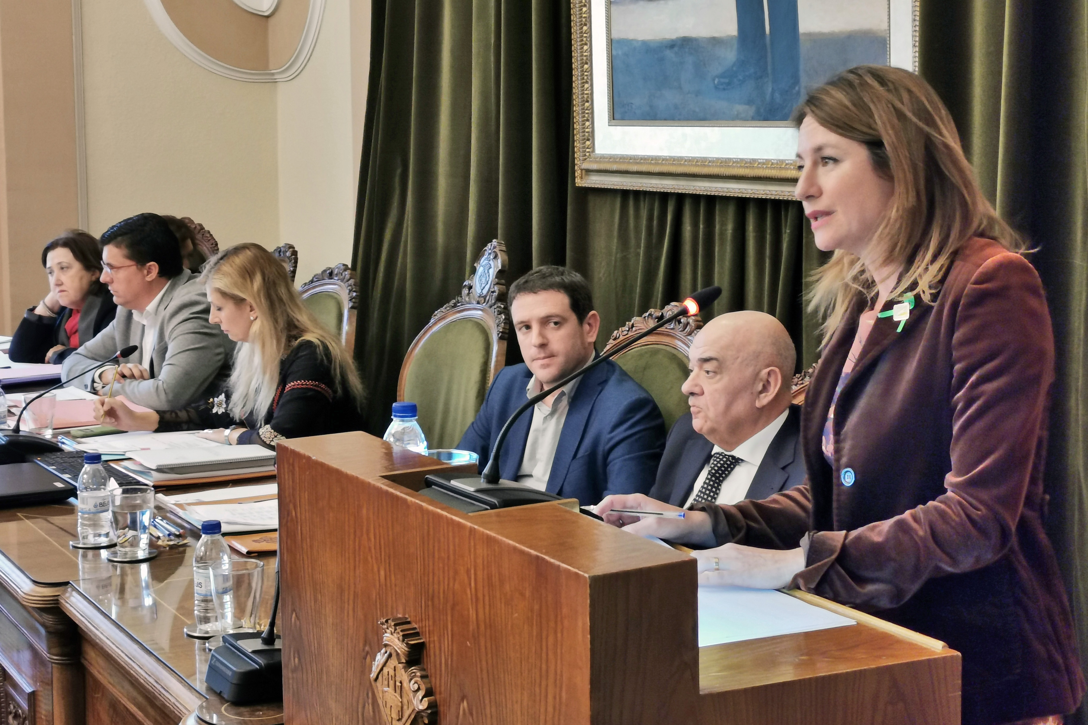 La portavoz 'popular', Begoña Carrasco, durante el último pleno. Foto: Antonio Pradas - 