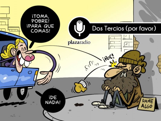 Dos tercios (por favor): El challenge de lanzarle magdalenas a los pobres

