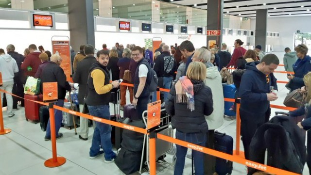 Hasta los halcones tuvieron que trabajar en el aeropuerto de Corvera... por un día