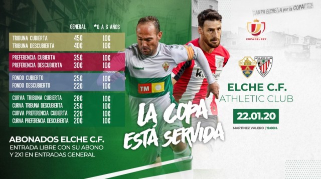 Asistir al Elche-Athletic costará de 20 a 45 euros