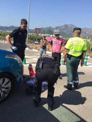 El ciclista Ángel Vicioso y un triatleta, atropellados por un coche en Xeraco