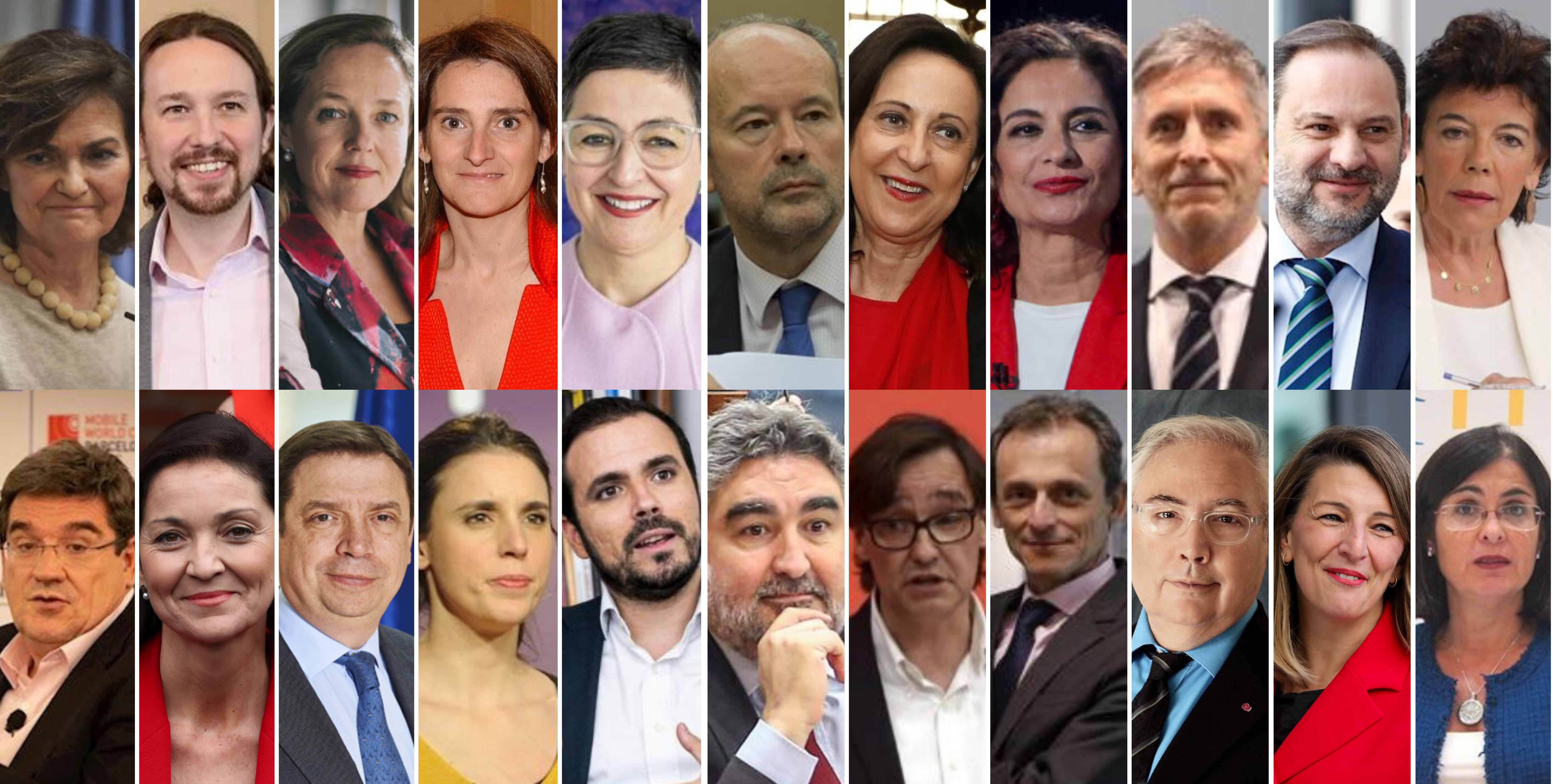 Estos son los 22 ministros del Gobierno de Pedro Sánchez y Pablo Iglesias