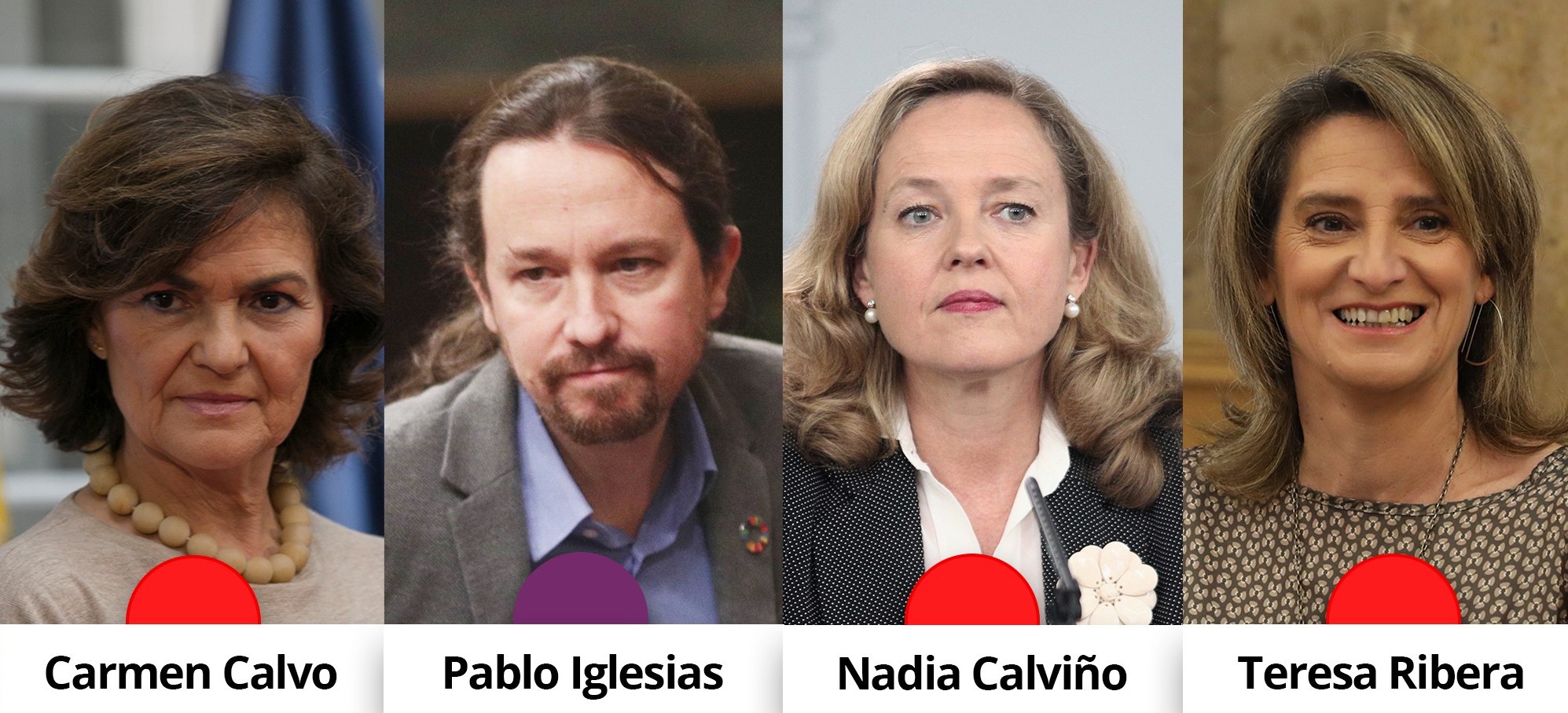 Los cuatro futuros vicepresidentes. Fotos: EP - 