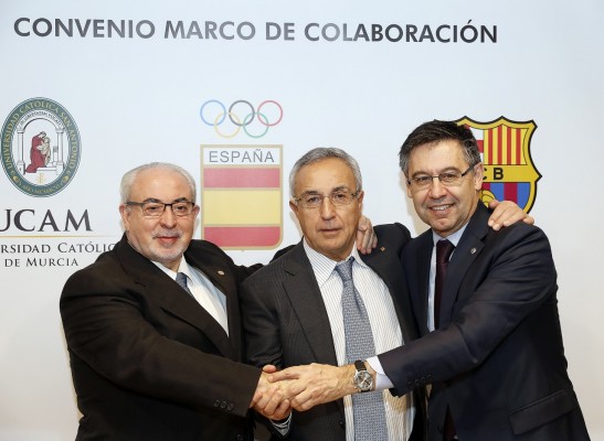 La UCAM se vincula con el Barça para su proyecto de formación especializada en el deporte