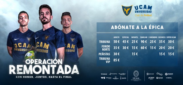 El UCAM CF lanza su abono para la segunda vuelta liguera en Segunda B desde 30 euros para adultos