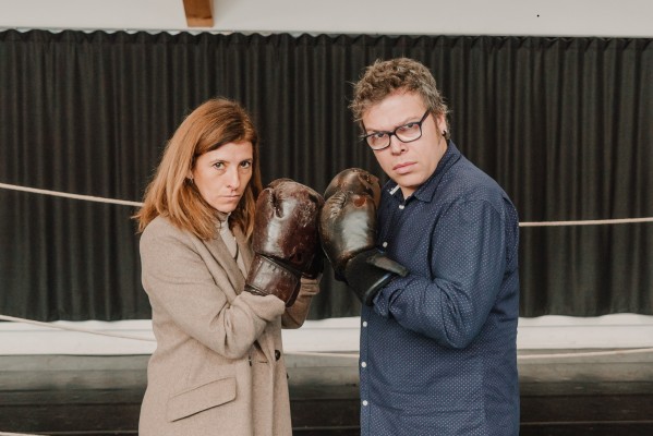 Gemma Miralles y Joan Nave, en el IV Torneo de Dramaturgia

