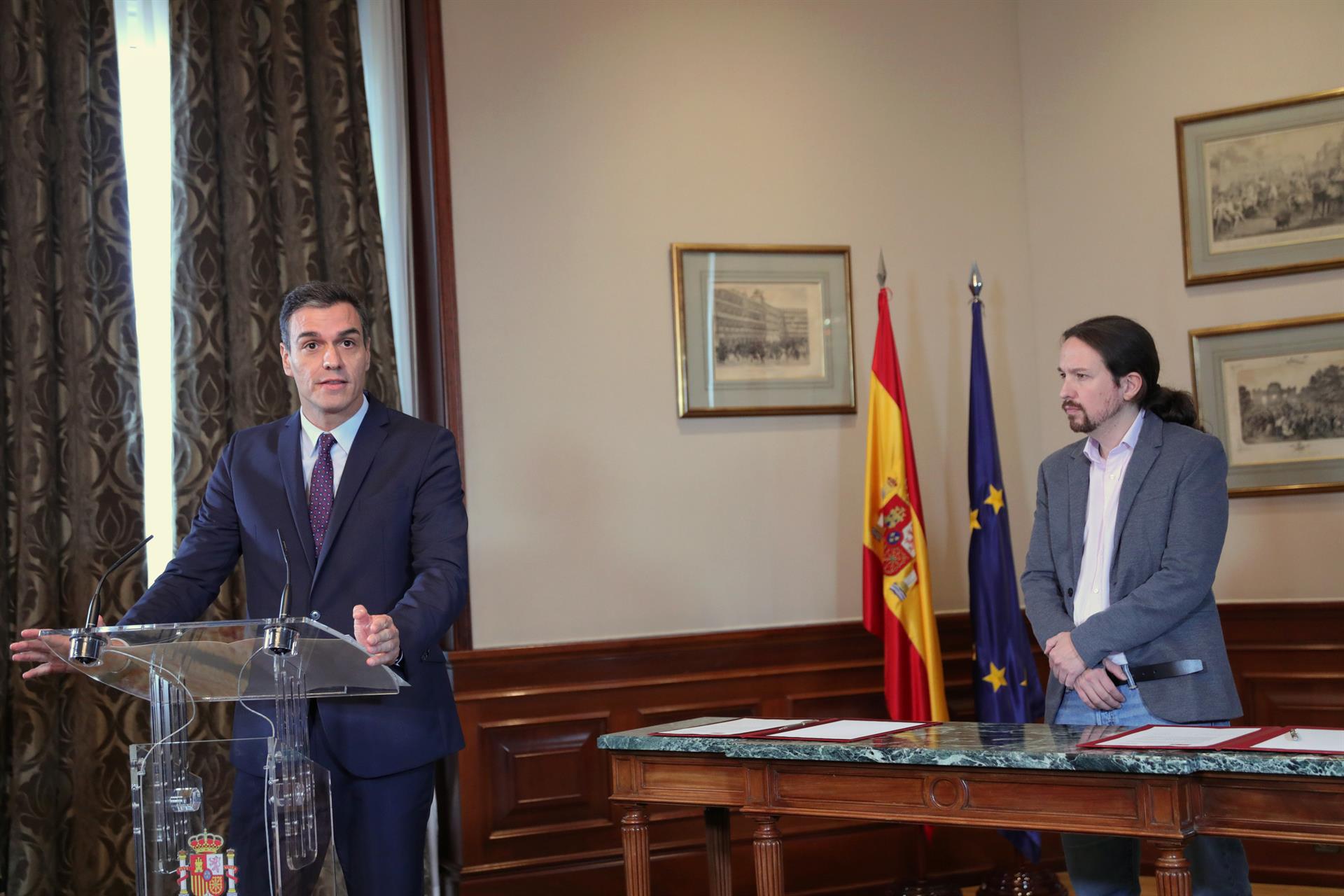 El Gobierno PSOE-Podemos acuerda subir los impuestos a los ricos, regular el alquiler y derogar la reforma laboral