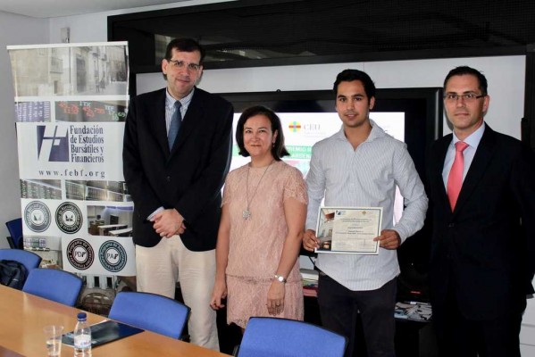 La FEBF y la Universidad CEU Cardenal Herrera premian al 'bróker' en potencia Álvaro Ríos