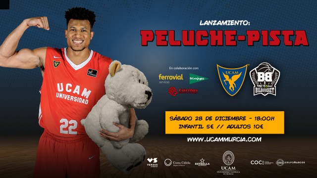 Vuelve el Peluche Pista del UCAM CB para recoger muñecos para los más necesitados
