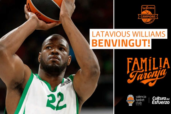 El Valencia Basket se refuerza con el ala-pívot estadounidense Latavious Williams