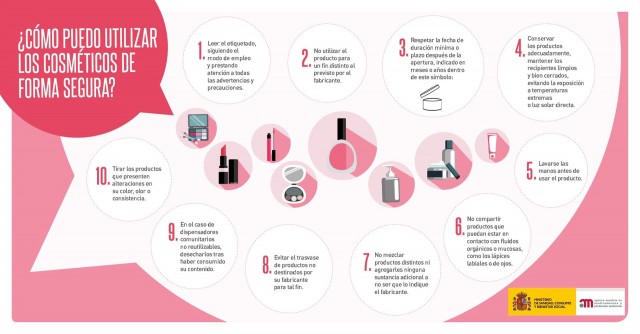 Sanidad publica un decálogo para usar correctamente los productos cosméticos