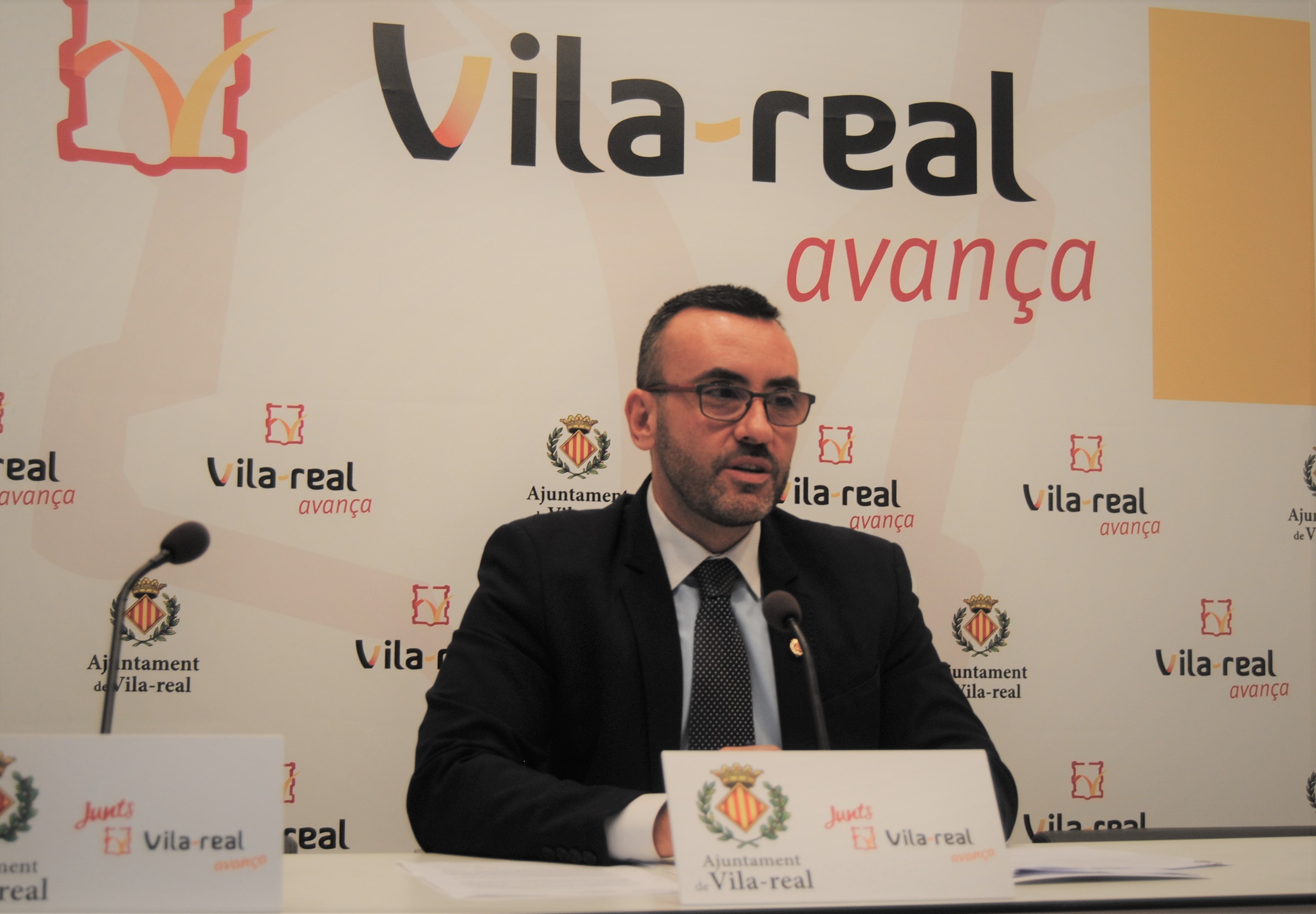 El alcalde de Vila-real, José Benlloch, anunció un nuevo aplazamiento del pleno sobre los presupuestos. - 