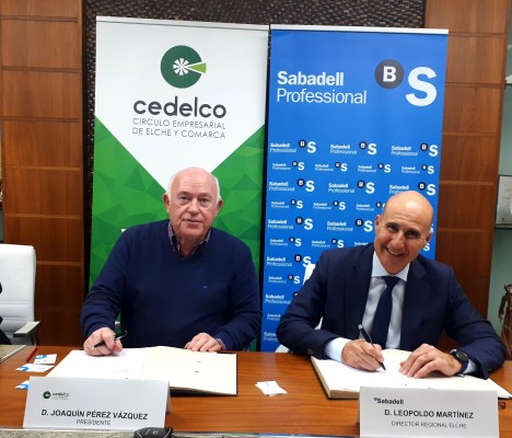 El Círculo Empresarial de Elche y Comarca y Banco de Sabadell firman convenio de colaboración