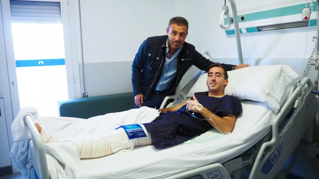 Rubén Díez, intervenido con éxito de su rodilla izquierda