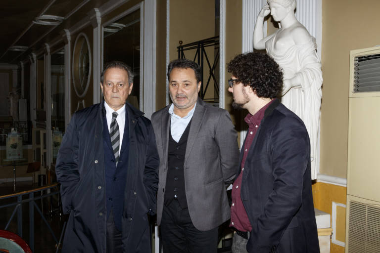 El presidente de la Fundación Sabadell, Miquel Molins, el director del Principal, Francesc Sanguino, y el edil de Cultura, Dani Simón. - 
