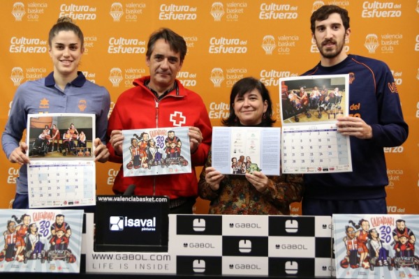 Presentado el Calendario Solidario 2020 del Valencia Basket en colaboración con el CPCI Cruz Roja