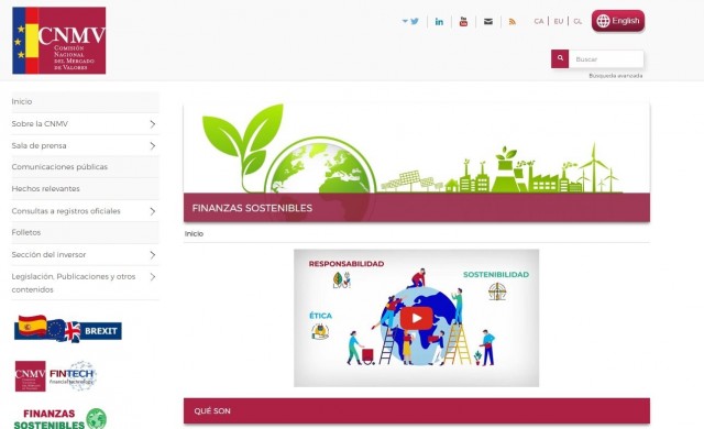 La CNMV potencia las finanzas sostenibles con un espacio destacado en su web
