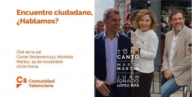 Toni Cantó se apunta un acto de Cs en Novelda mediante el Photoshop