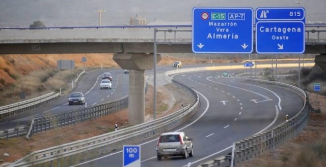 El tráfico de la AP-7 entre Cartagena y Vera crece más de un 14% desde que se bajó el peaje