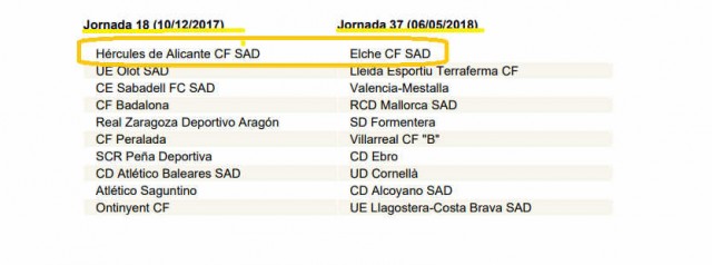 Elche-Hércules, en la penúltima jornada de liga