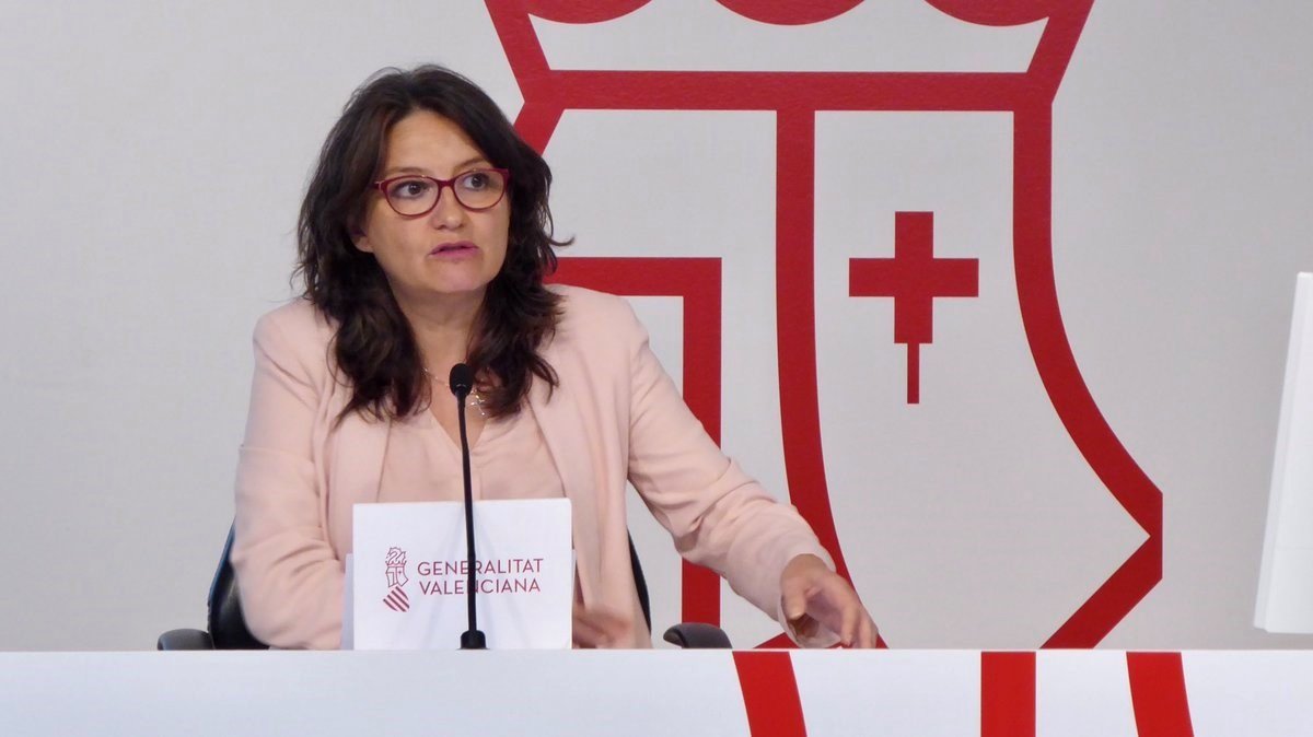Mónica Oltra, en la rueda de prensa del Consell. Foto: EP - 