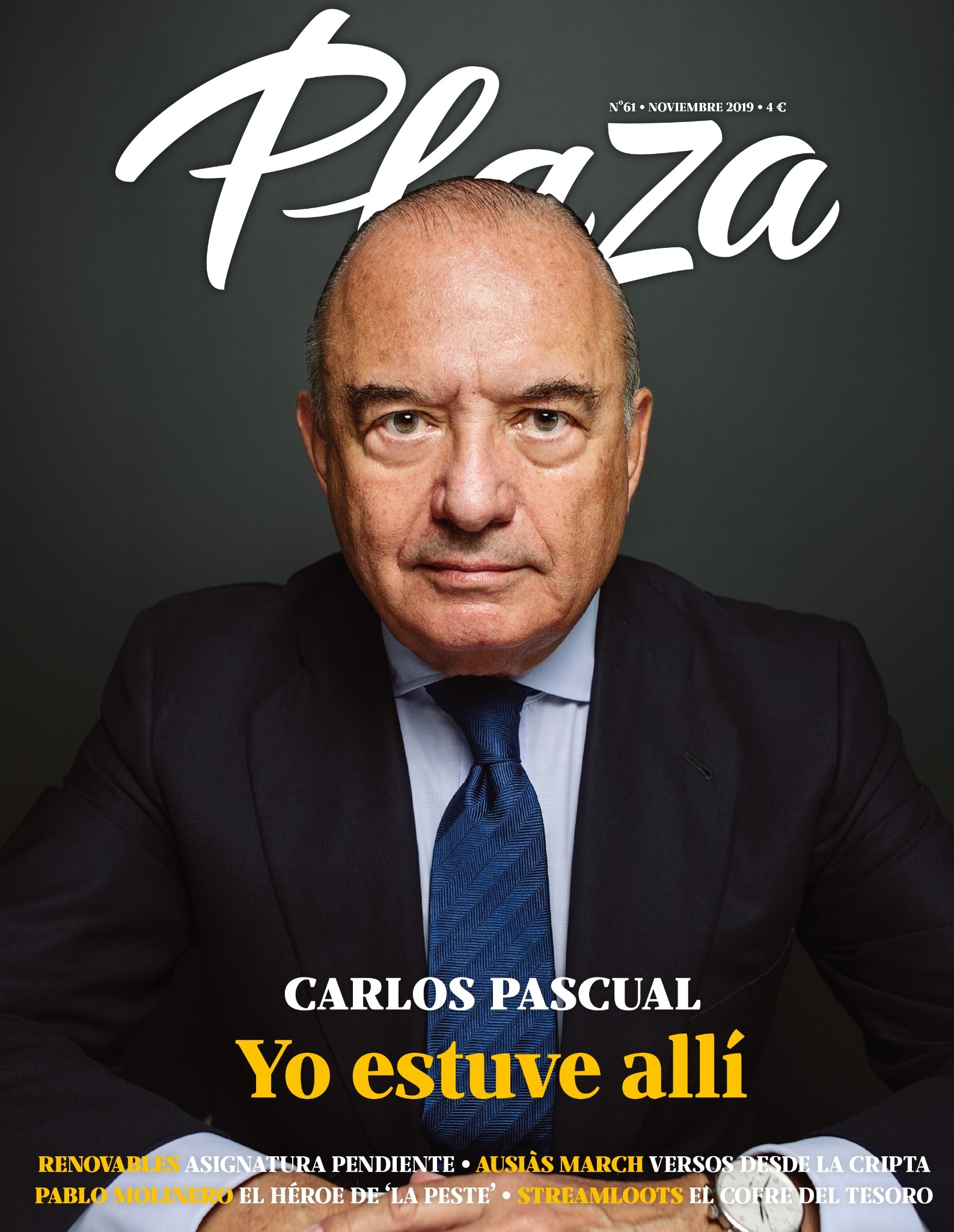 Carlos Pascual, portada de la revista Plaza de noviembre