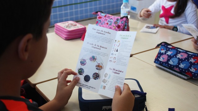 Els escolars de Castelló participen en la campanya de reciclatge 'L'orgànica és un marró de tots'