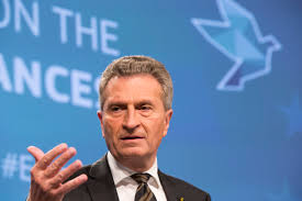 Gunter Oettinger, comisario de Presupuestos: 