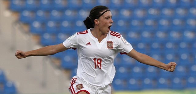 La España sub-20, con la yeclana Eva Navarro, prepara el Mundial en Pinatar Arena

