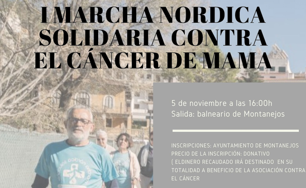 Montanejos celebra la I Marcha Nórdica contra el Cáncer de Mama