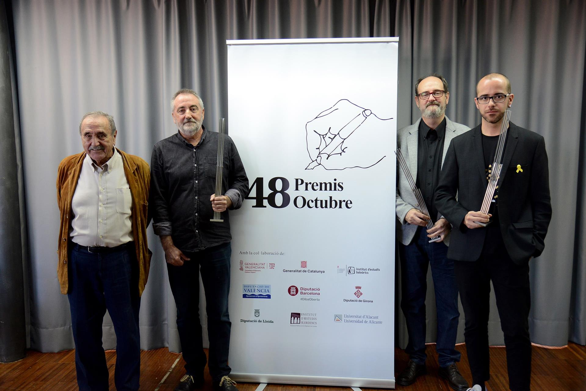  Josep Igual, Joan Duran, Josep Colomer, y Carles Batlle, ganadores de los 48 Premis Octubre