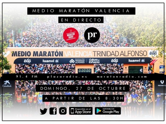 Plaza Radio retransmitirá en directo el Medio Maratón Valencia