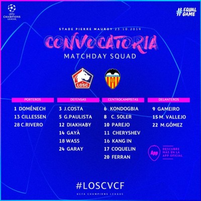 Gayà y Coquelin, sí, Rodrigo no viaja a Lille