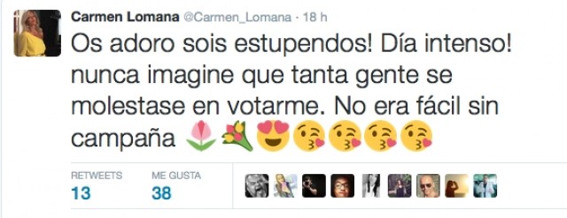 La jornada postelectoral en 'tweets': del 'rifirrafe' entre Salom y Oltra a la felicidad de Carmen Lomana