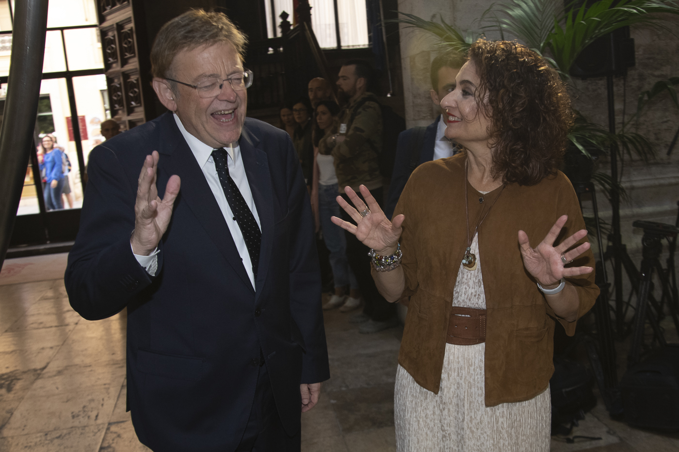 Puig y Montero, este miércoles en el Palau de la Generalitat. Foto: KIKE TABERNER - 